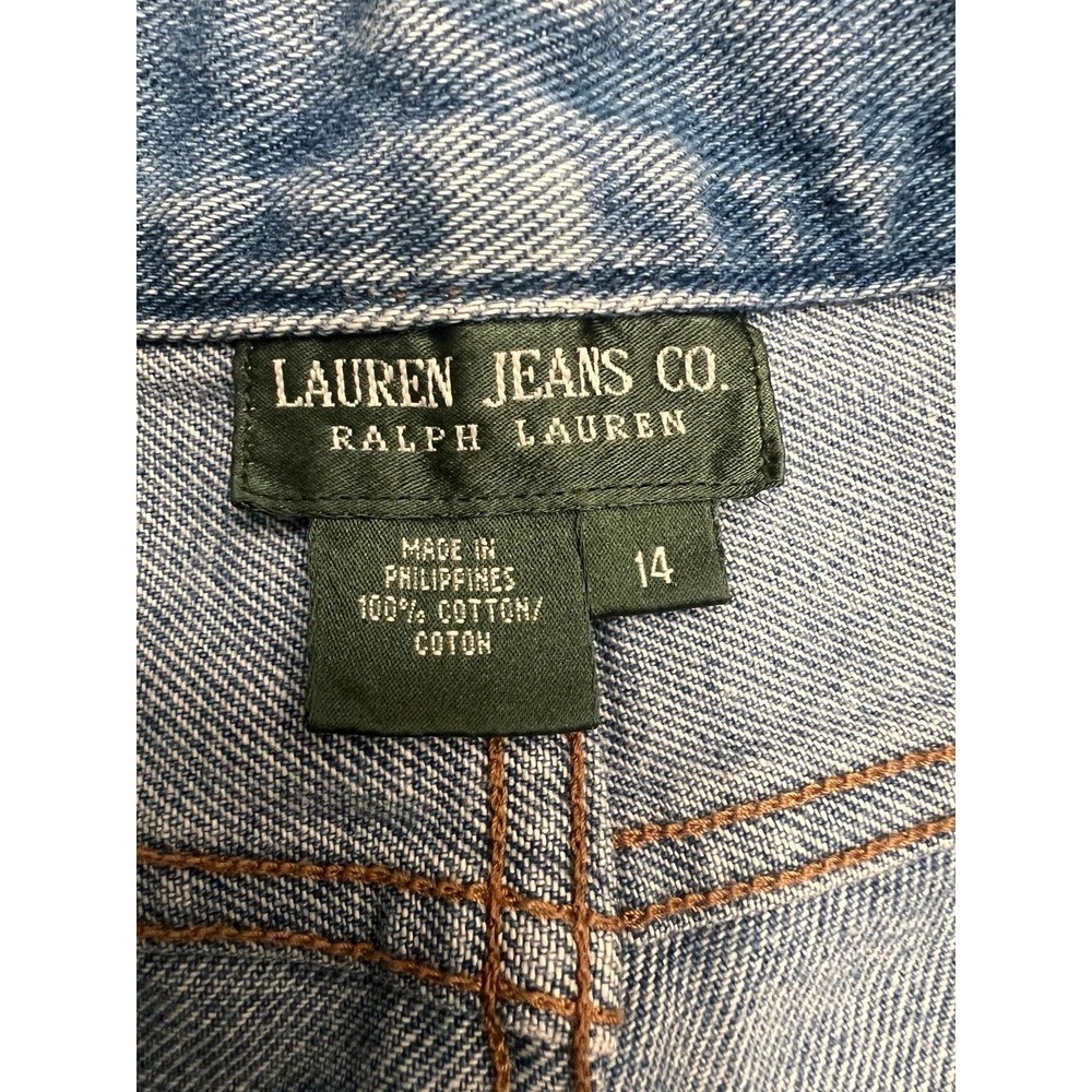 Lauren Jeans Co Ralph Lauren Capri Jeans 100% Cotton High Rise Size 14 - Picture 6 of 9